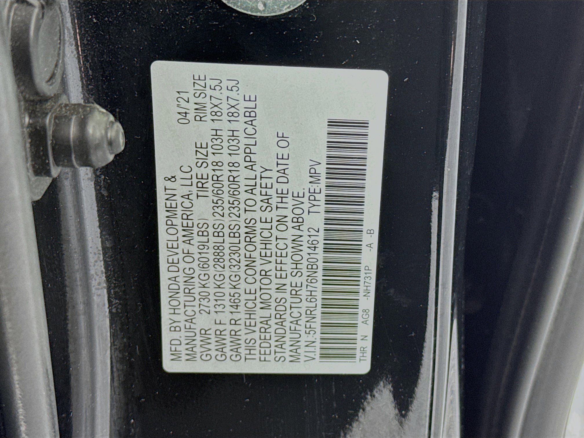 Certified 2022 Honda Odyssey EX-L image 33