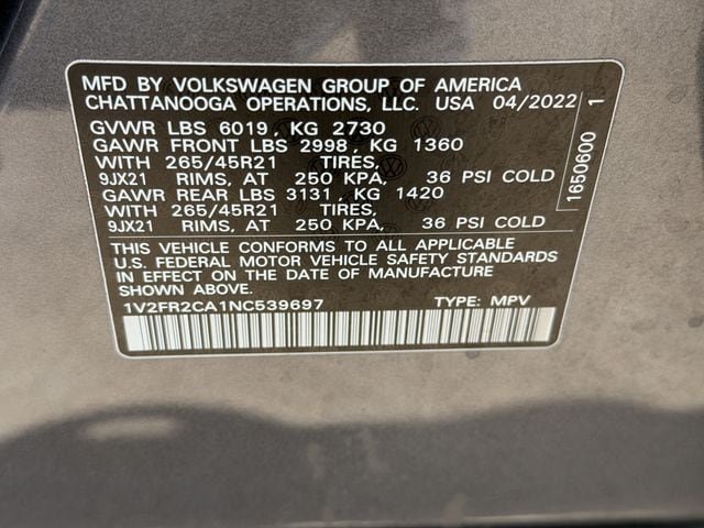 Used 2022 Volkswagen Atlas SEL Premium AWD/4WD image 30