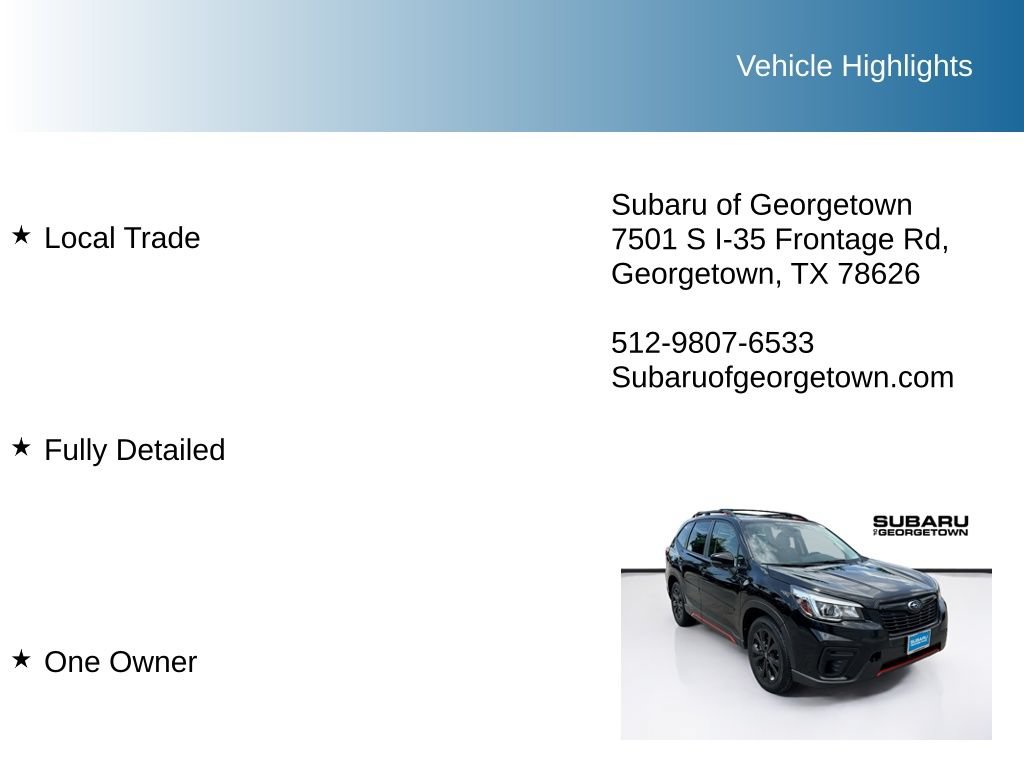 Used 2020 Subaru Forester Sport w/ Popular Package #2 AWD/4WD image 10