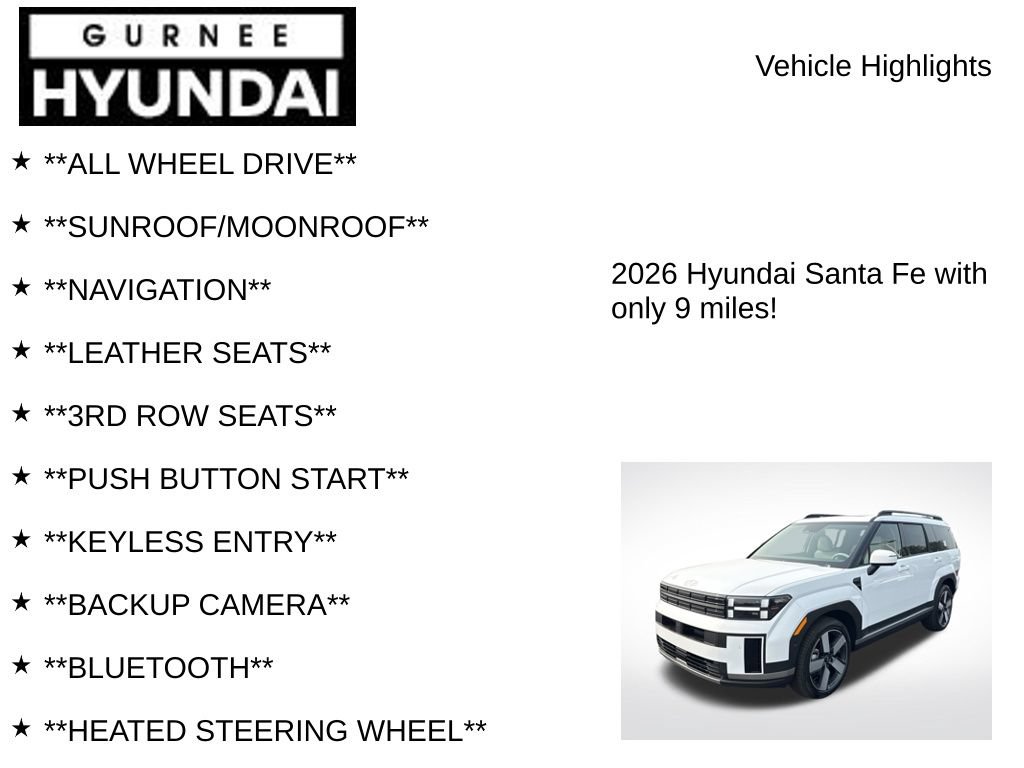 New 2026 Hyundai Santa Fe Limited AWD/4WD image 9