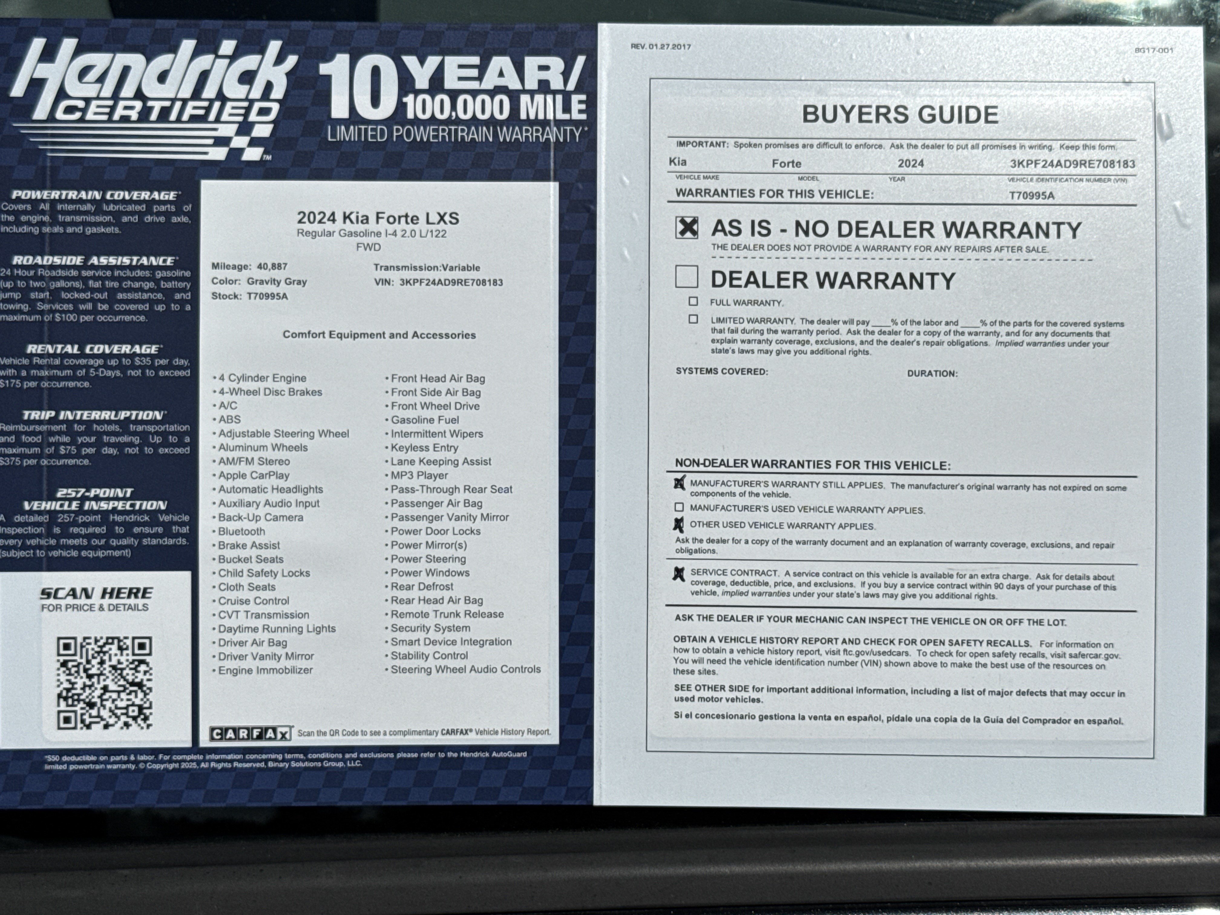 Used 2024 Kia Forte LXS FWD image 34