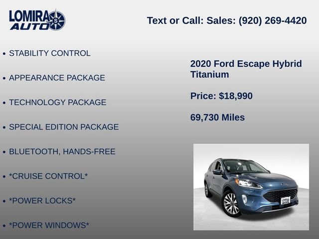 Used 2020 Ford Escape Titanium w/ Titanium Premium Package 2.0 AWD/4WD image 14