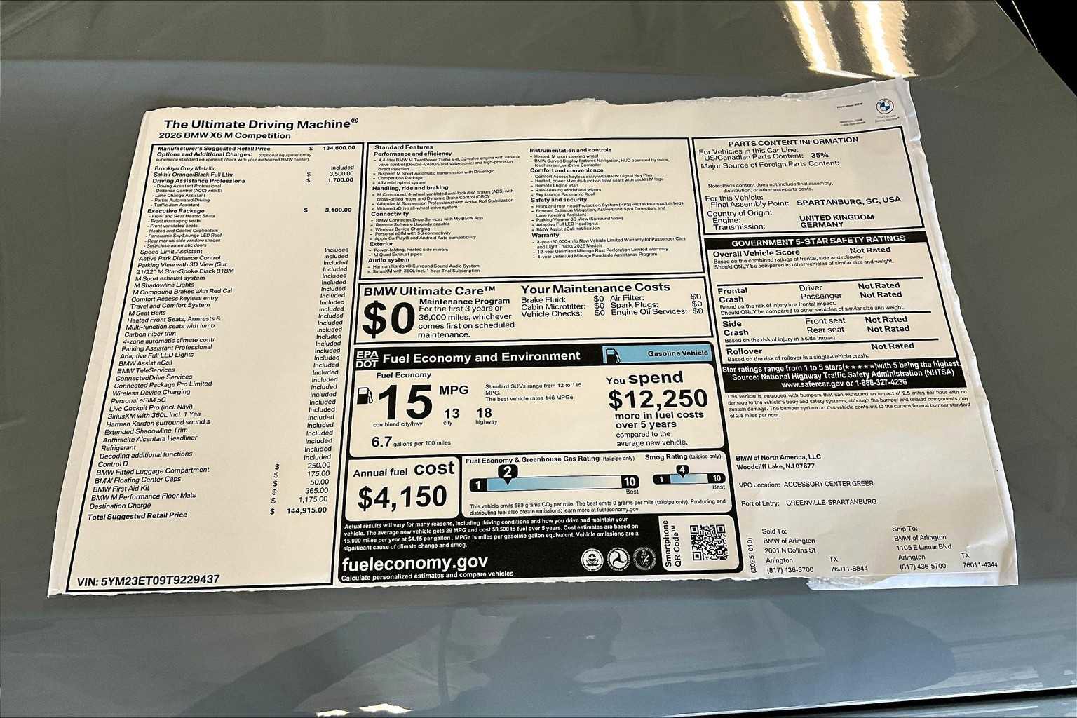 New 2026 BMW X6 M Competition w/ Executive Package image 19