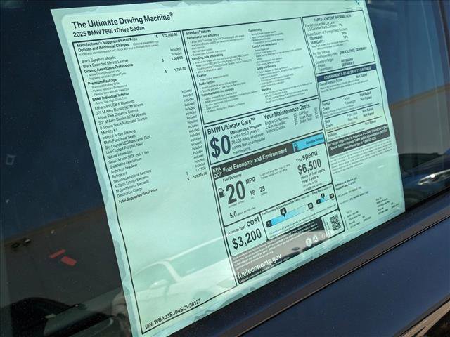 New 2025 BMW 760i xDrive image 19