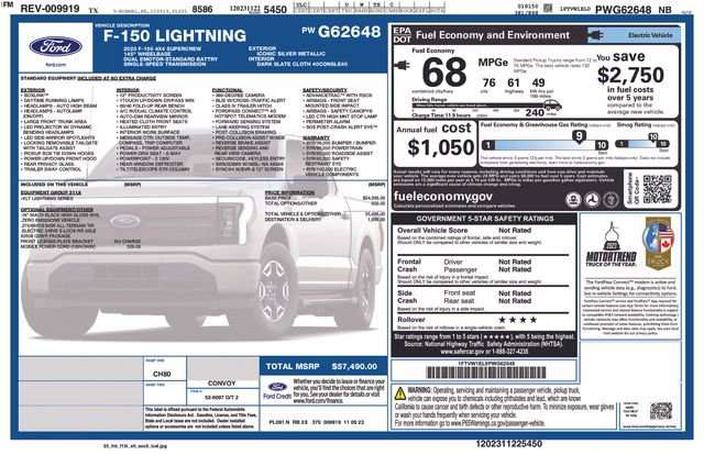 Certified 2023 Ford F150 Lightning XLT AWD/4WD image 6