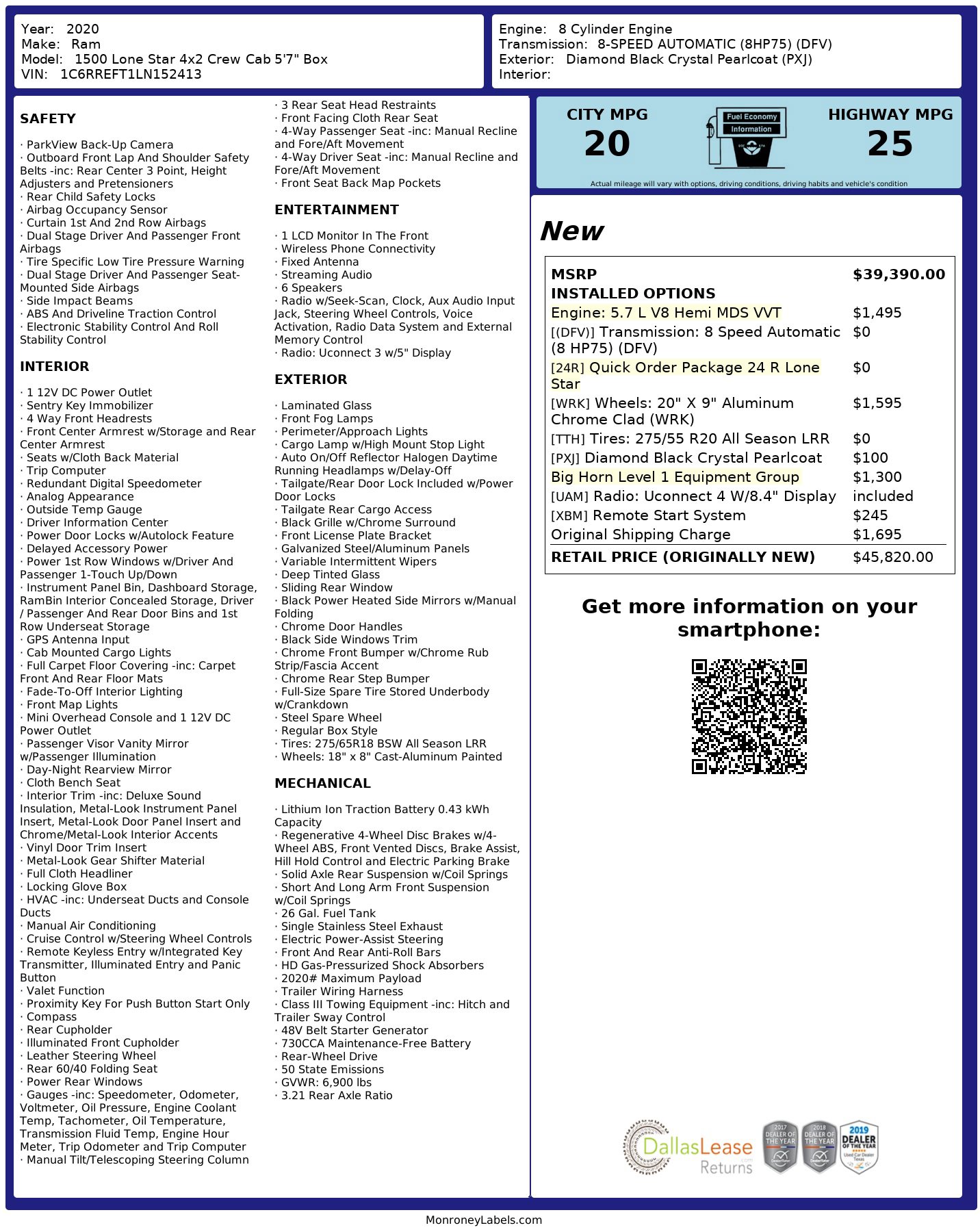 Used 2020 RAM 1500 Lone Star image 3