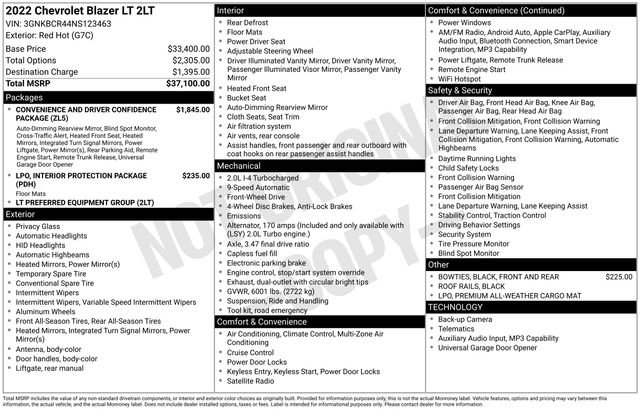 Certified 2022 Chevrolet Blazer LT image 50