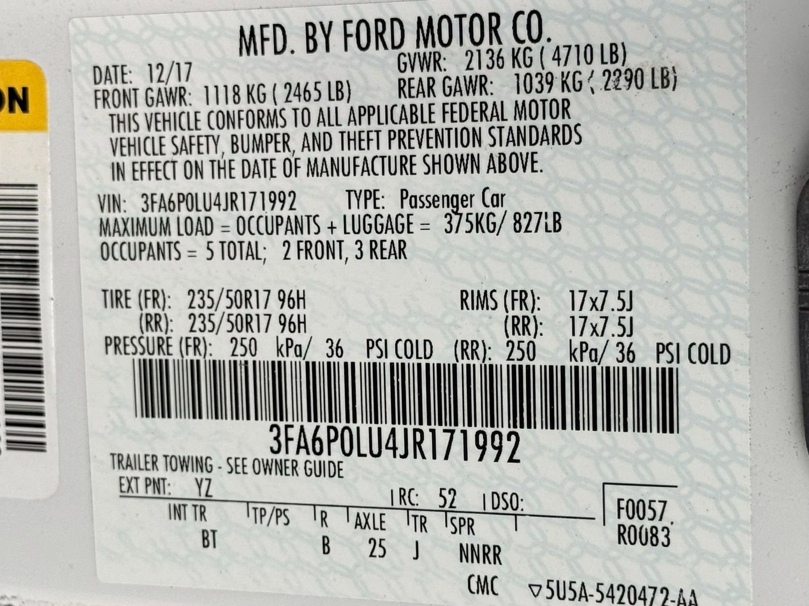 Used 2018 Ford Fusion SE w/ Equipment Group 602A FWD image 40