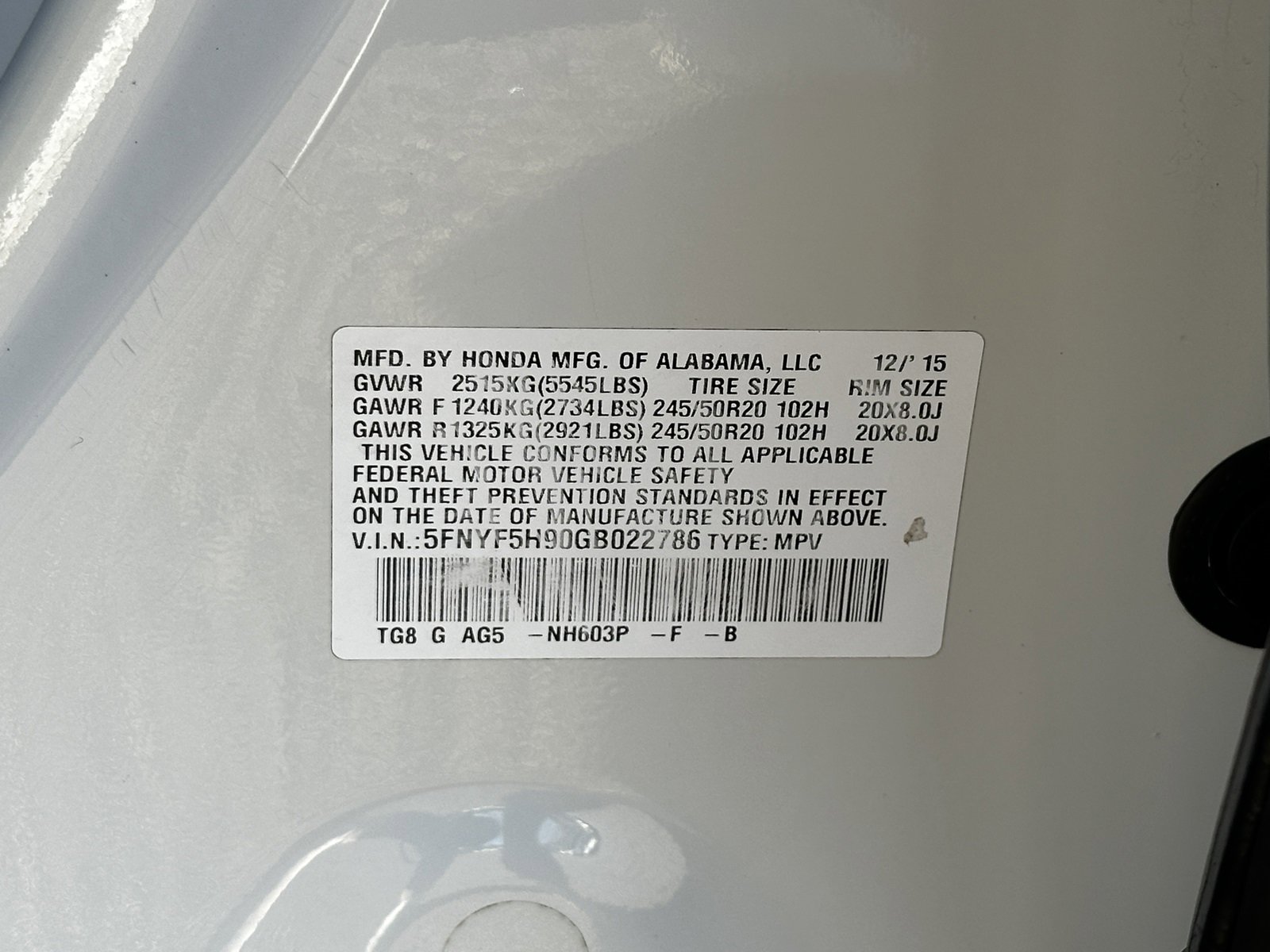 Used 2016 Honda Pilot Touring image 40