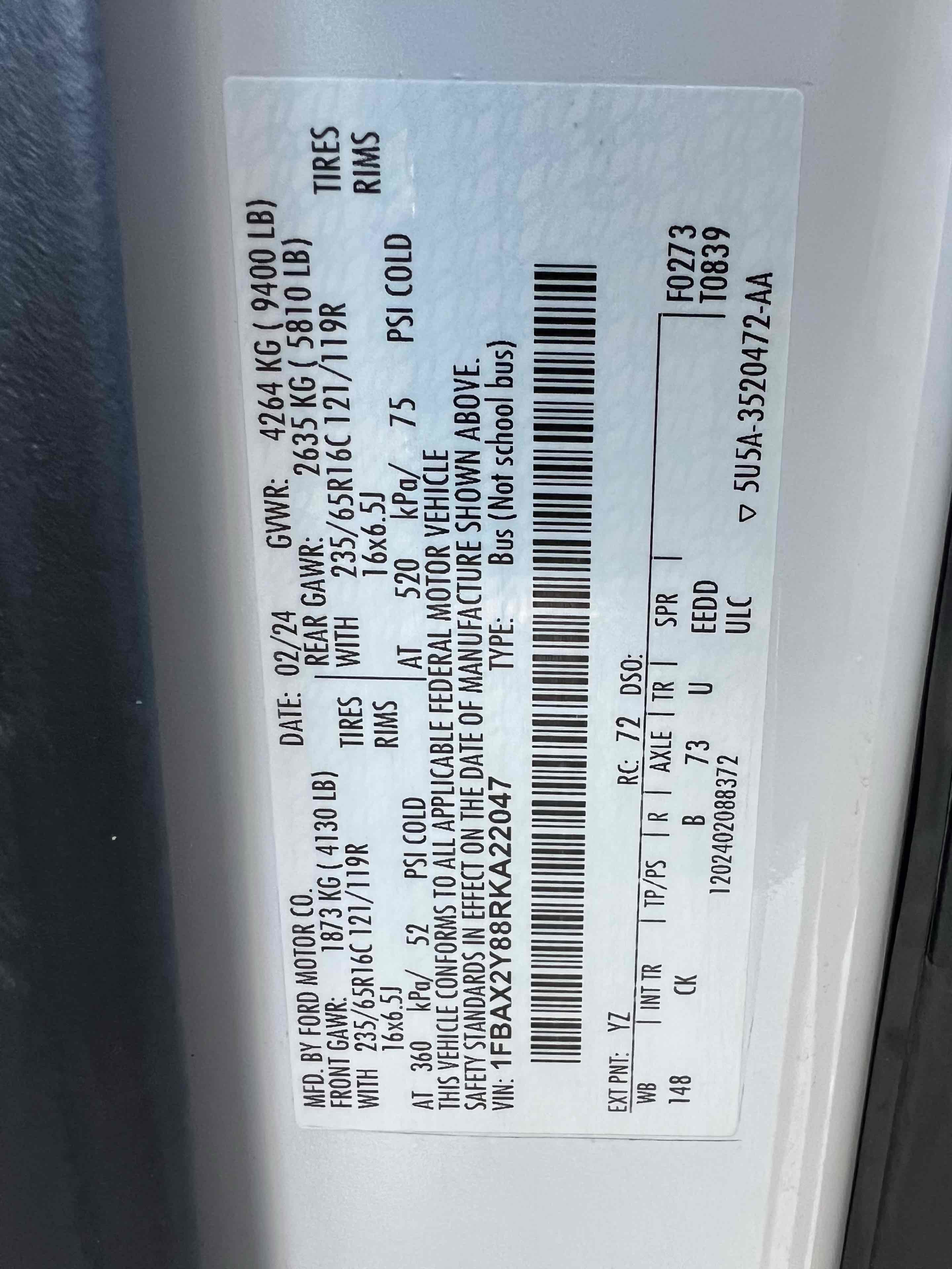Used 2024 Ford Transit 350 XLT RWD image 13