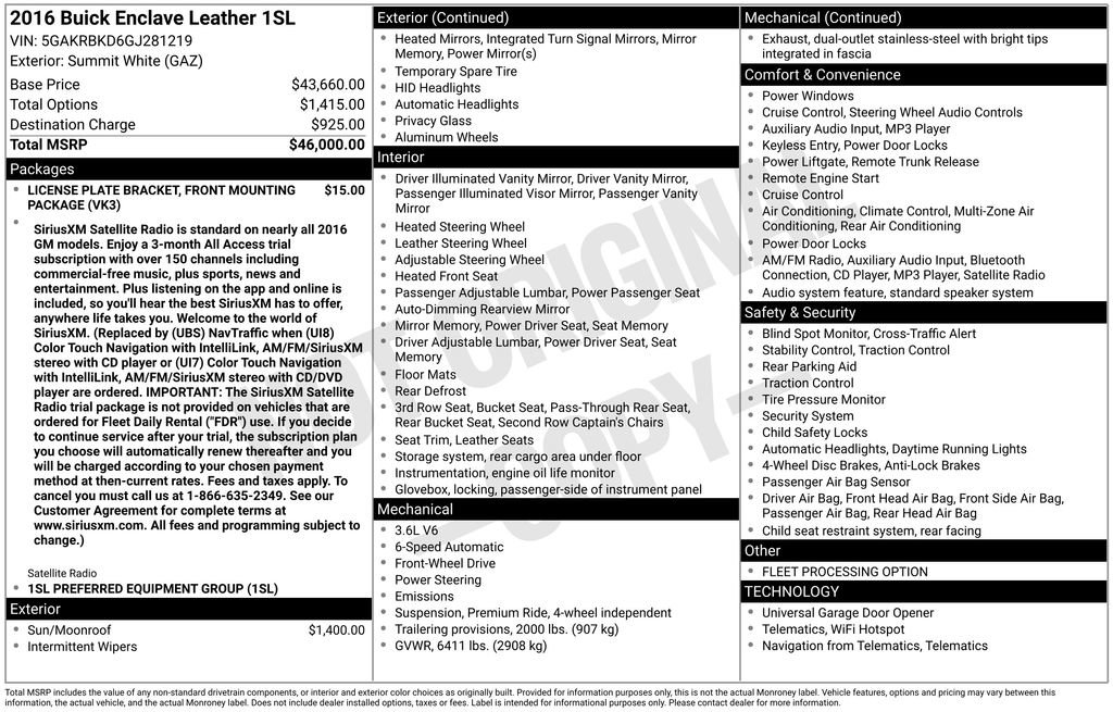 Used 2016 Buick Enclave Leather image 9