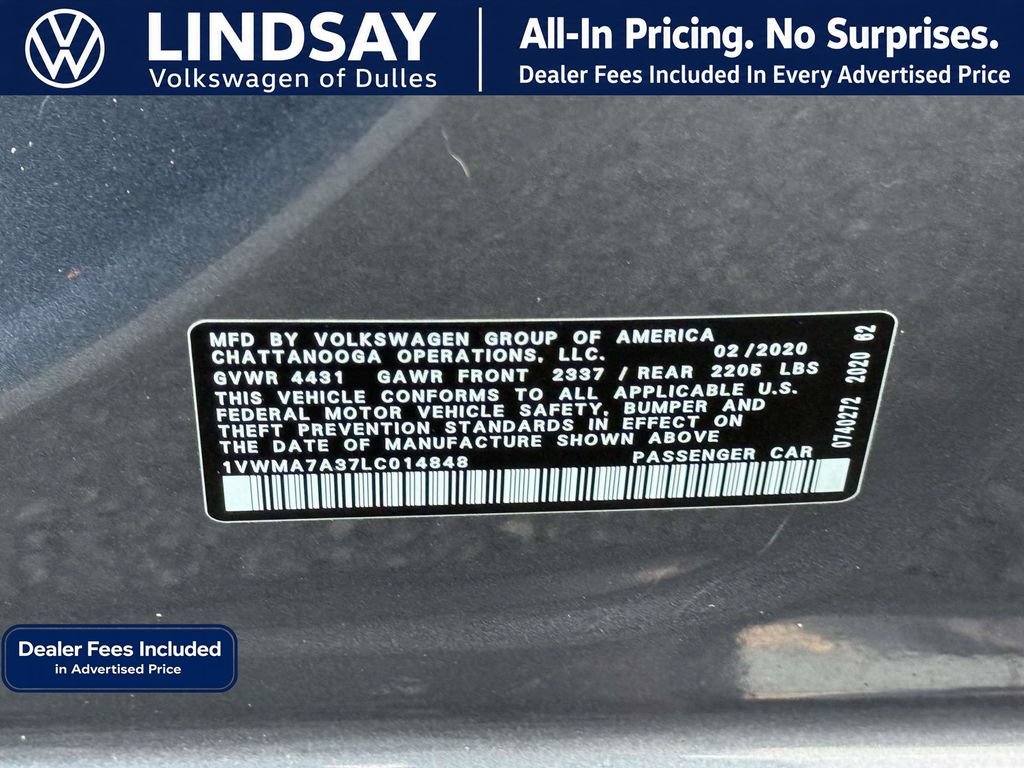 Used 2020 Volkswagen Passat 2.0T R-Line FWD image 27