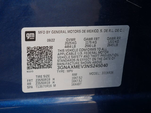 Used 2022 Chevrolet Equinox RS w/ RS Leather Package image 27