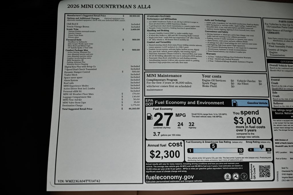 New 2026 MINI Cooper Countryman S w/ Comfort Package Max image 39