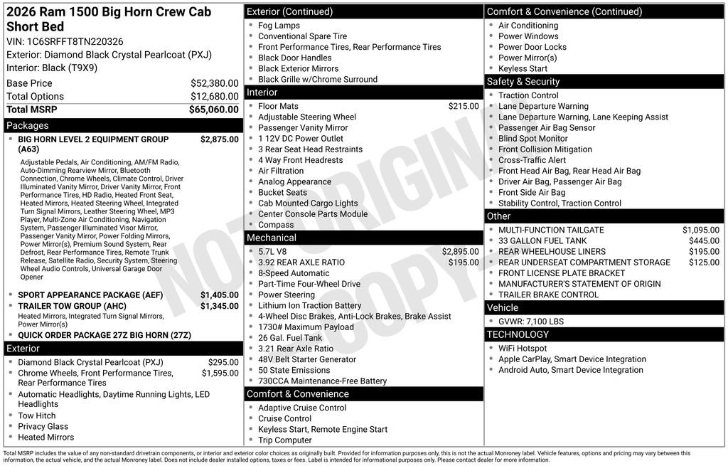 New 2026 RAM 1500 Big Horn image 2