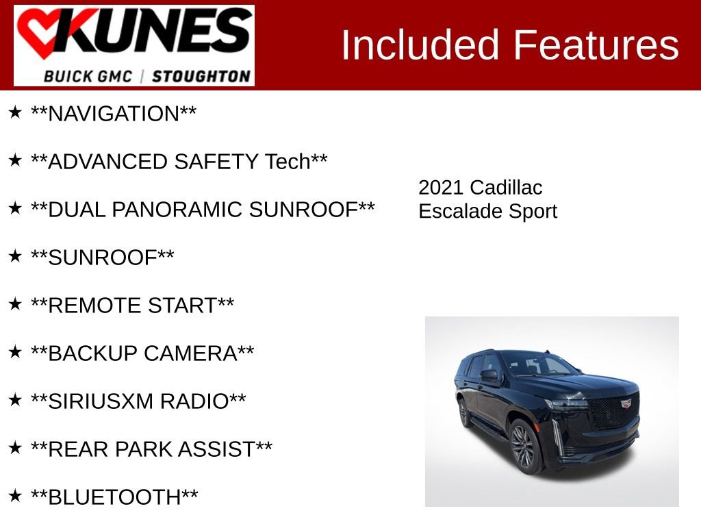 Used 2021 Cadillac Escalade Sport AWD/4WD image 2