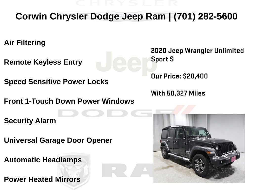 Used 2020 Jeep Wrangler Unlimited Sport S image 38