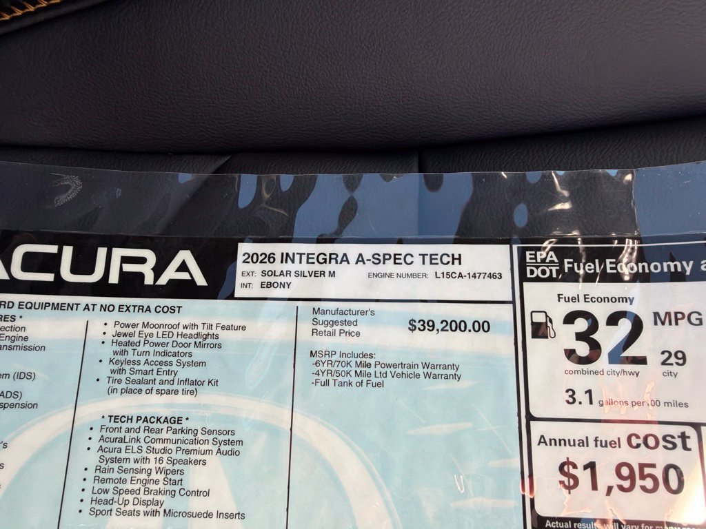 Used 2026 Acura Integra A-Spec w/ Technology Package FWD image 32