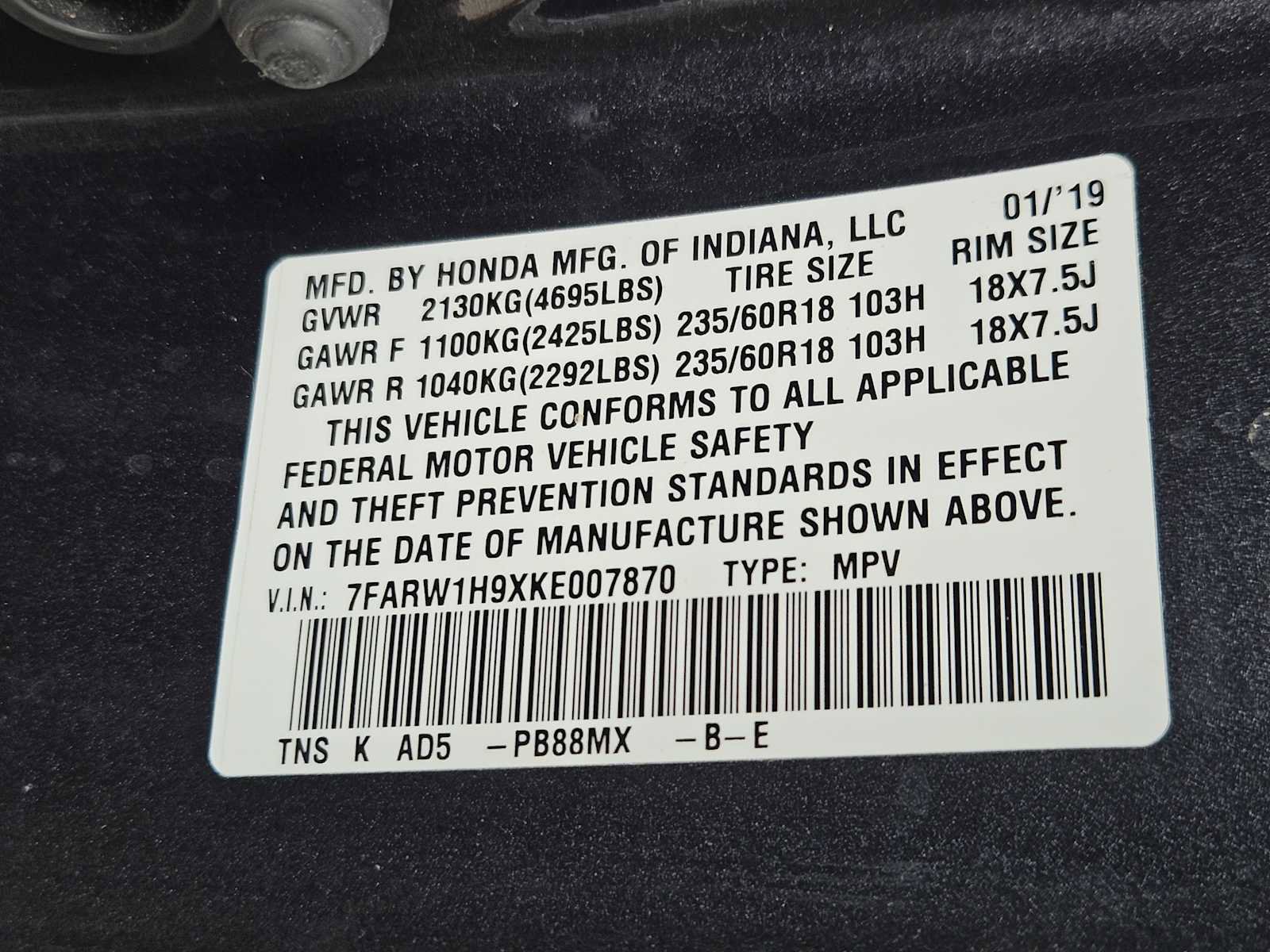 Used 2019 Honda CR-V Touring image 32