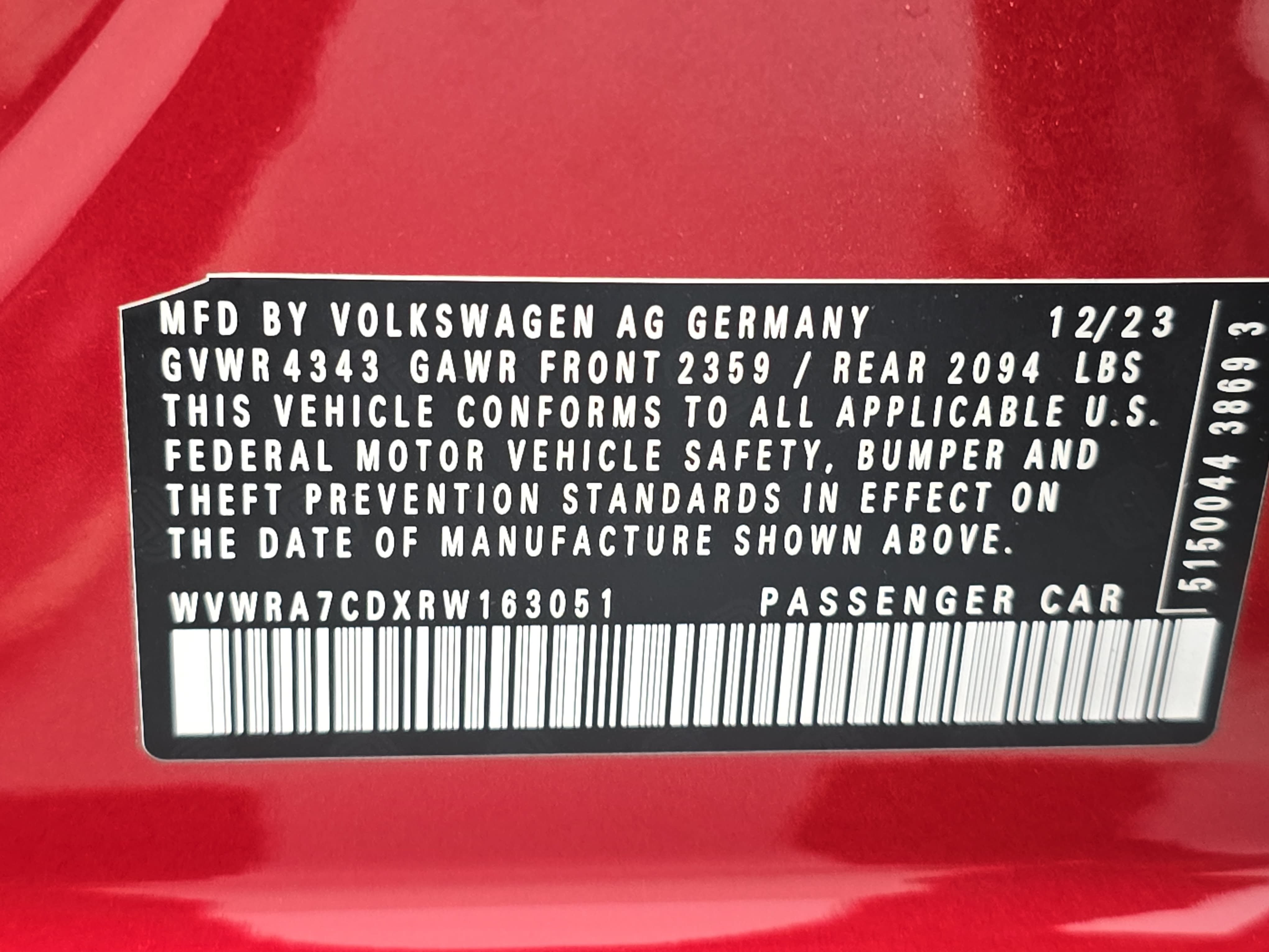 Certified 2024 Volkswagen GTI SE FWD image 35