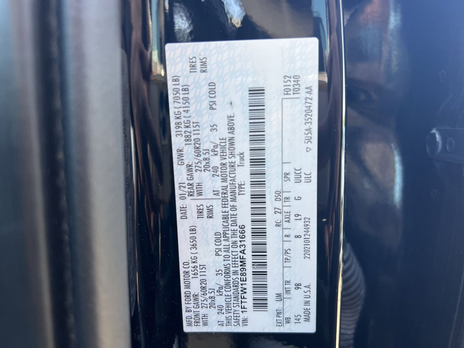 Used 2021 Ford F150 Platinum w/ Equipment Group 701A High AWD/4WD image 37