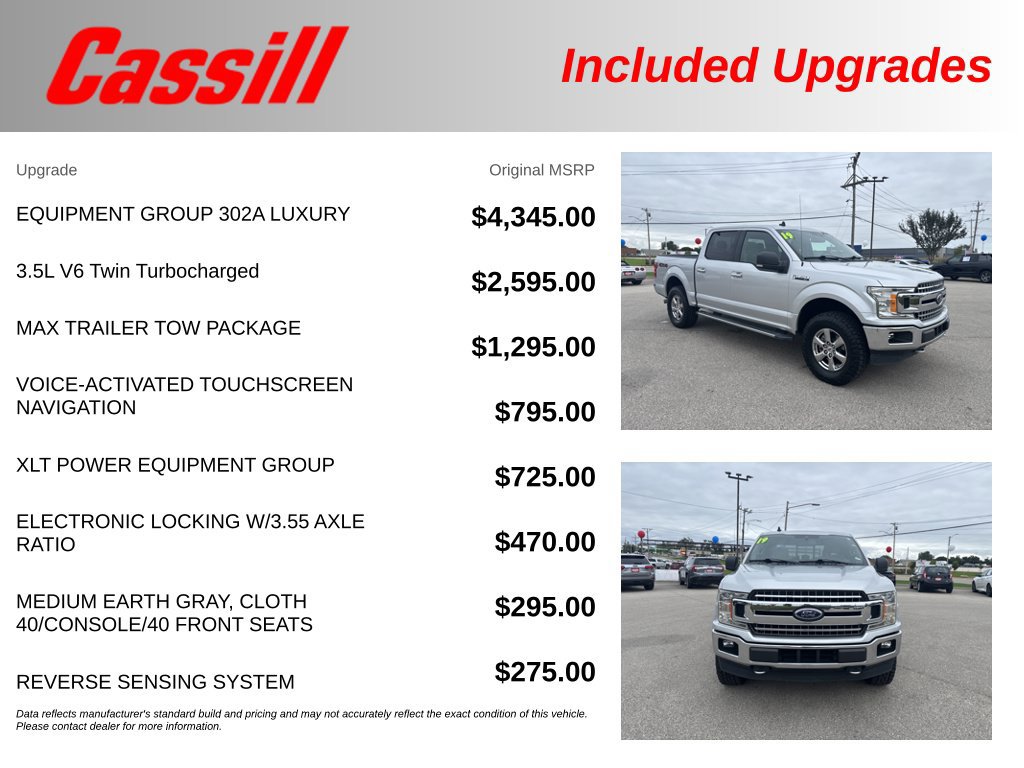 Used 2019 Ford F150 XLT w/ Equipment Group 302A Luxury AWD/4WD image 29