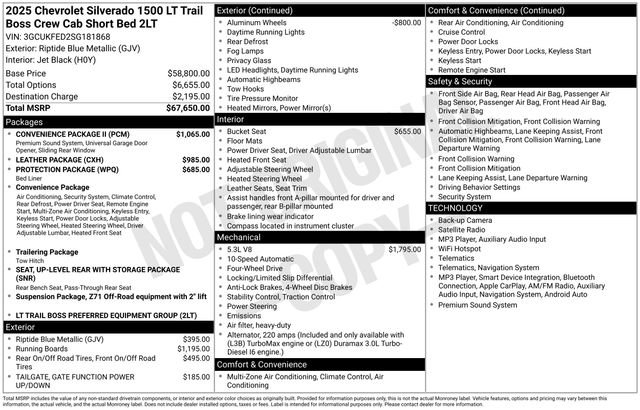 Certified 2025 Chevrolet Silverado 1500 LT Trail Boss w/ Convenience Package II AWD/4WD image 10