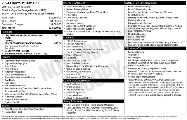 Certified 2024 Chevrolet Trax RS FWD image 32
