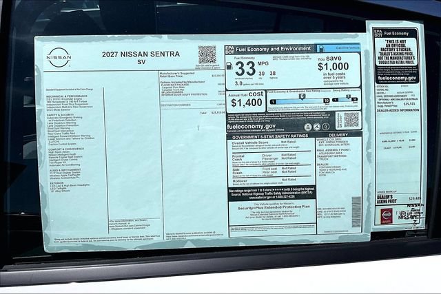 New 2027 Nissan Sentra SV FWD image 12