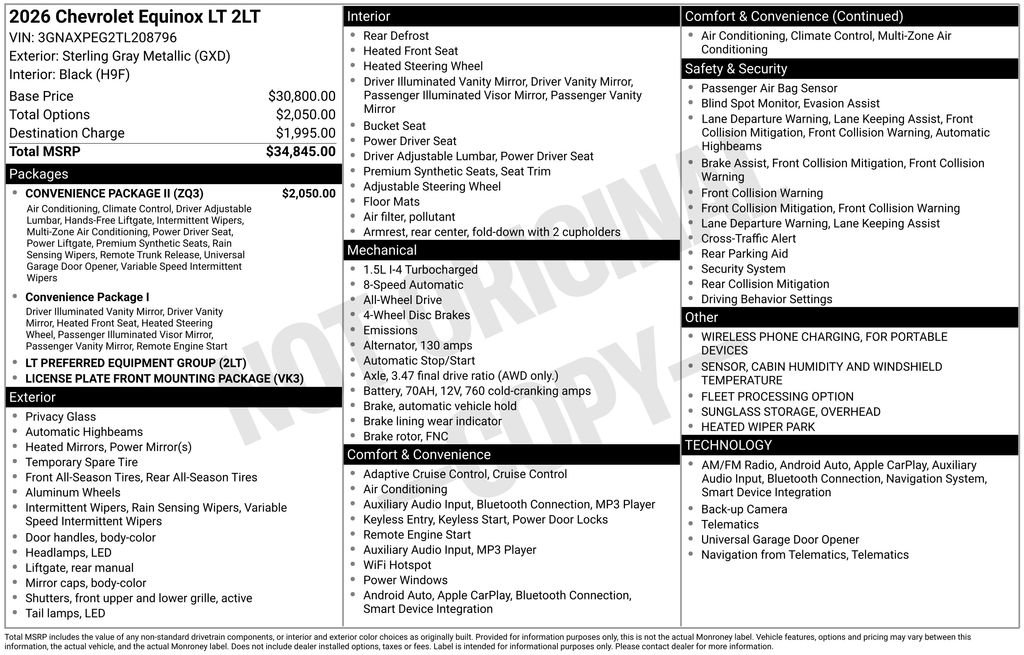Used 2026 Chevrolet Equinox LT w/ Convenience Package II image 27