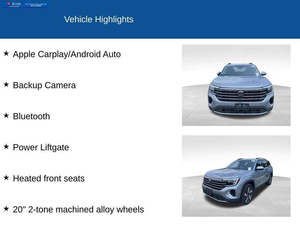 Used 2025 Volkswagen Atlas SE AWD/4WD image 2
