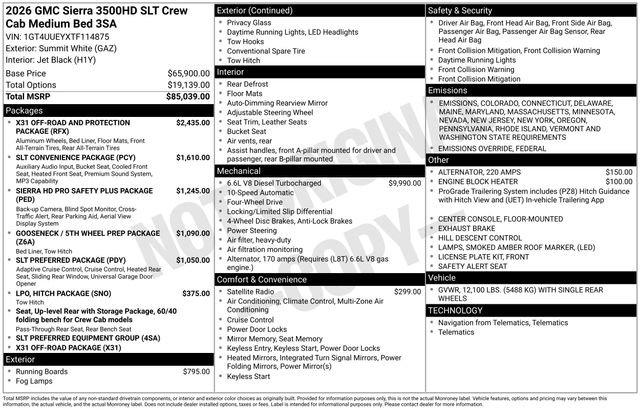 New 2026 GMC Sierra 3500 SLT image 30
