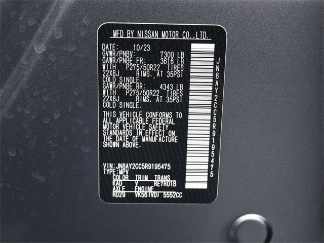 Used 2024 Nissan Armada Platinum w/ Cargo Package image 48