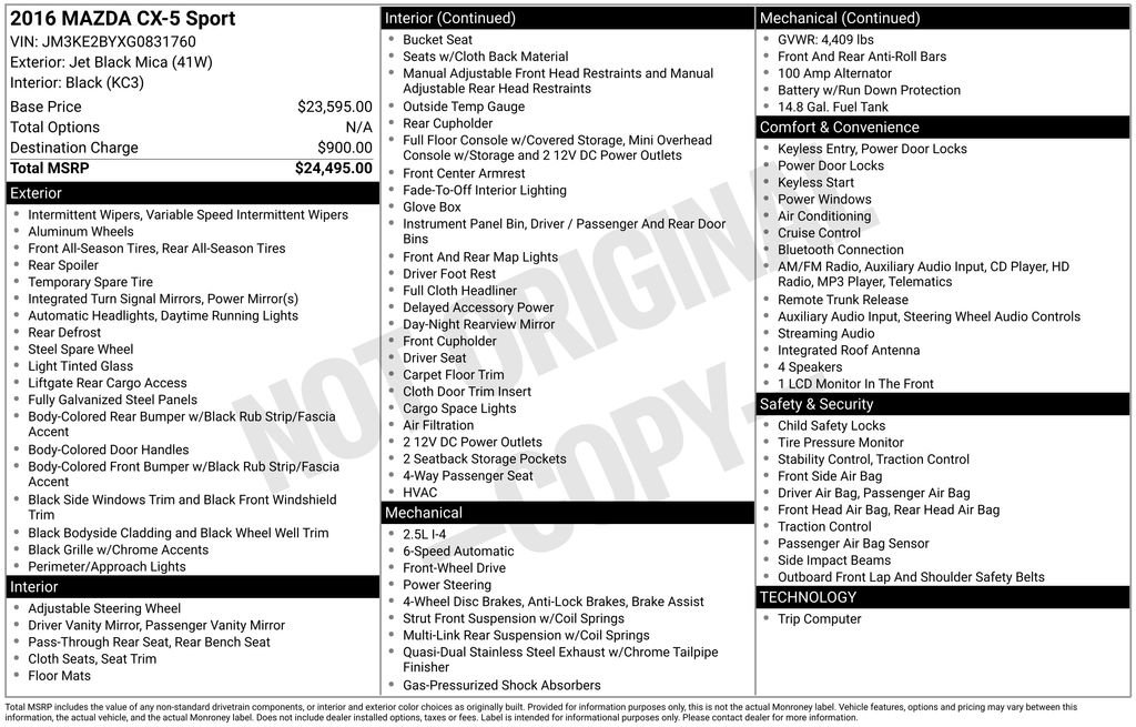 Used 2016 MAZDA CX-5 Sport image 51