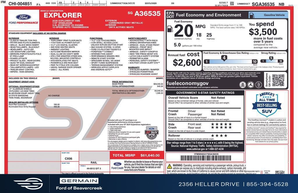 Certified 2025 Ford Explorer ST image 34