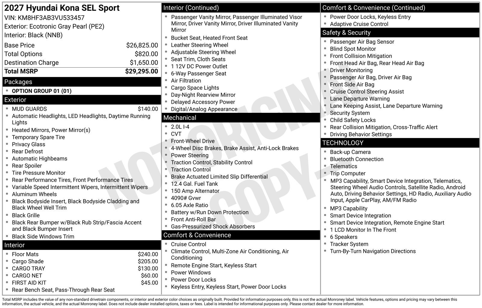 New 2027 Hyundai Kona SEL Sport FWD image 18