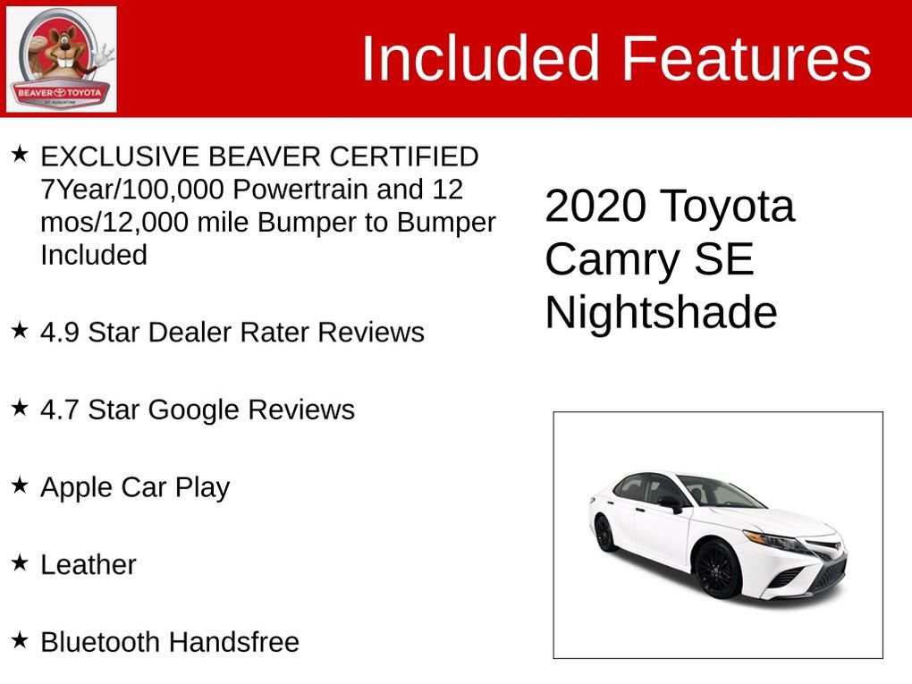 Used 2020 Toyota Camry SE FWD image 4