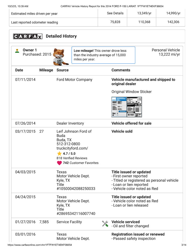 Used 2014 Ford F150 Lariat w/ Equipment Group 502A Luxury image 84