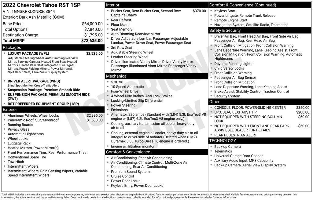 Certified 2022 Chevrolet Tahoe RST w/ Luxury Package image 41