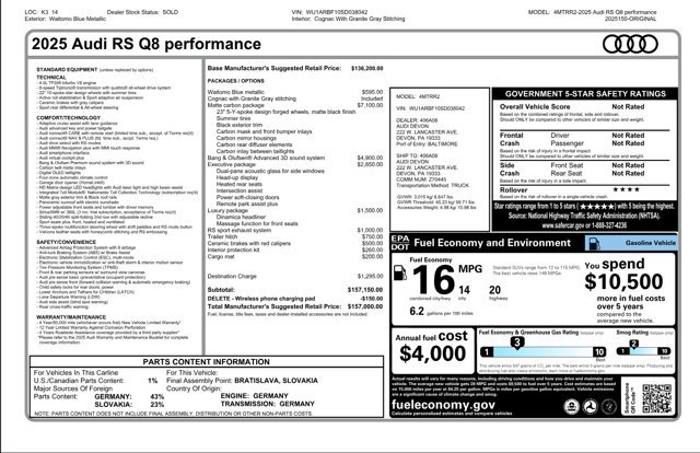 Used 2025 Audi RS Q8 performance image 12