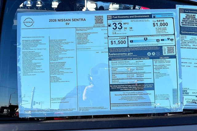 New 2026 Nissan Sentra SV w/ Floor Mat Package image 13