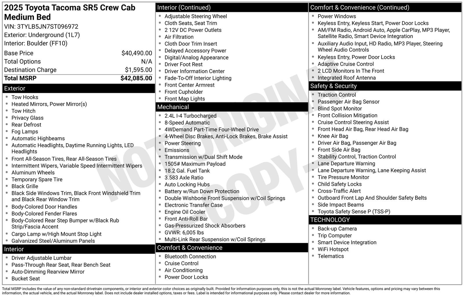 Used 2025 Toyota Tacoma SR5 image 36