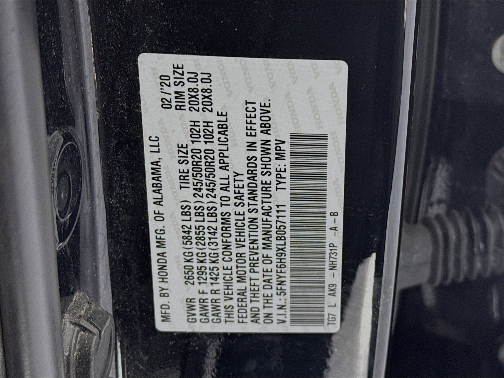 Certified 2020 Honda Pilot Touring image 35