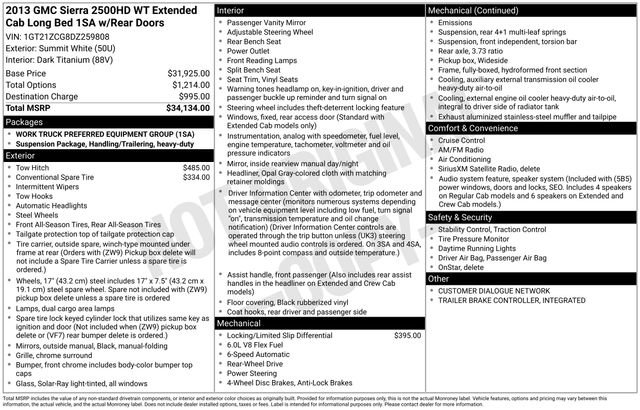 Used 2013 GMC Sierra 2500 W/T image 7