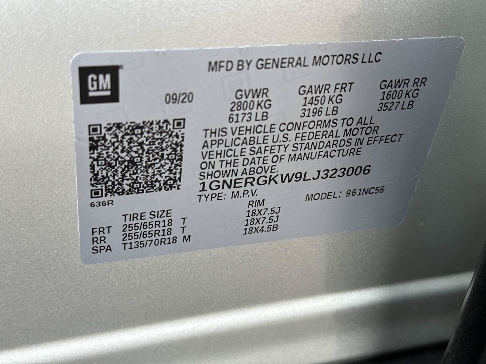 Certified 2020 Chevrolet Traverse LT FWD image 18