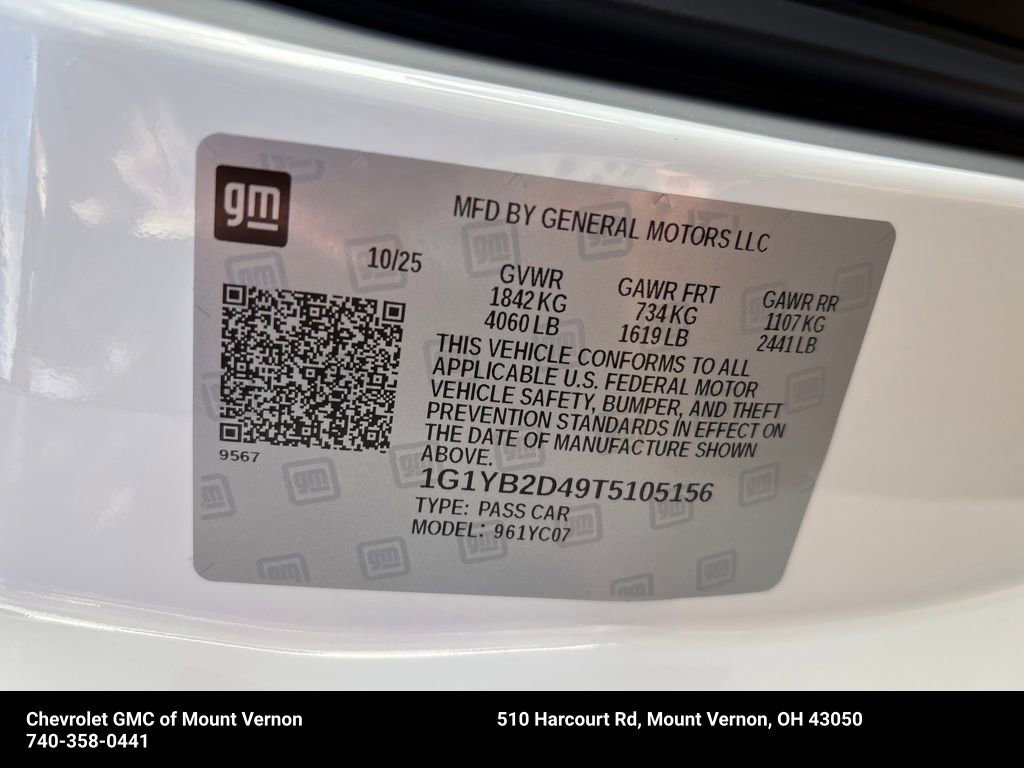 New 2026 Chevrolet Corvette Stingray Preferred Cpe w/ 2LT image 28