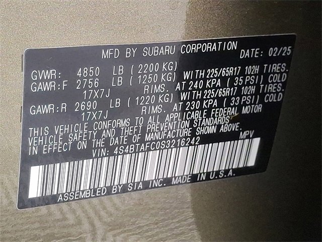 Certified 2025 Subaru Outback Premium image 26