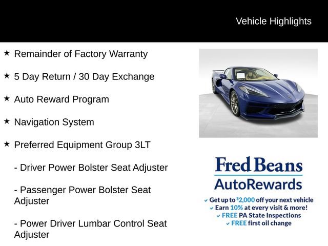 Used 2025 Chevrolet Corvette Stingray Premium Cpe w/ Z51 Performance Package RWD image 5