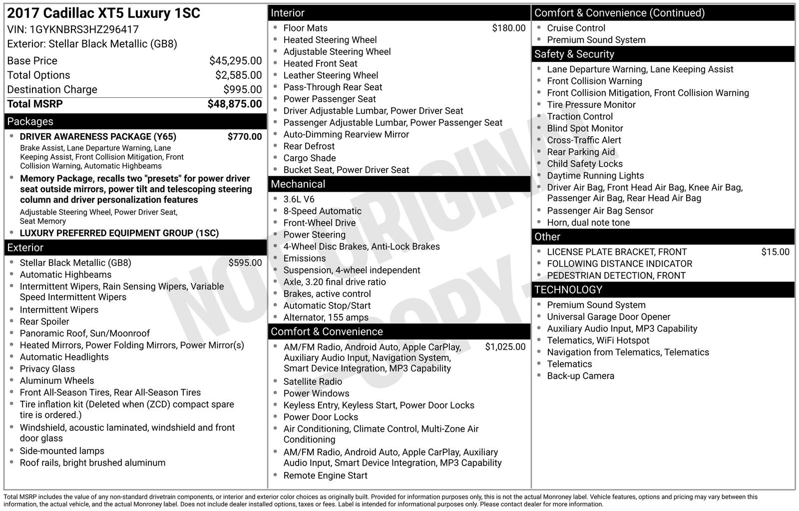 Used 2017 Cadillac XT5 Luxury w/ Driver Awareness Package image 6