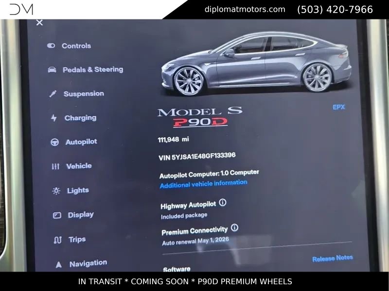 Used 2016 Tesla Model S P100D image 2